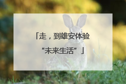 走，到雄安体验“未来生活”