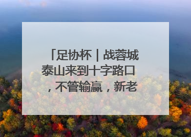 足协杯｜战蓉城泰山来到十字路口，不管输赢，新老交替势在必行