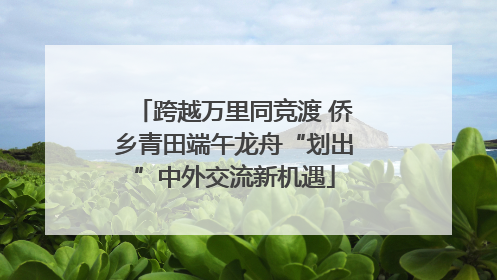 跨越万里同竞渡 侨乡青田端午龙舟“划出”中外交流新机遇
