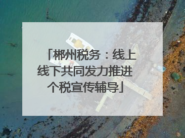 郴州税务：线上线下共同发力推进个税宣传辅导