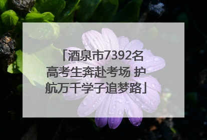 酒泉市7392名高考生奔赴考场 护航万千学子追梦路