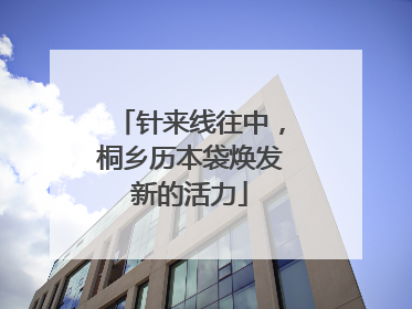 针来线往中，桐乡历本袋焕发新的活力