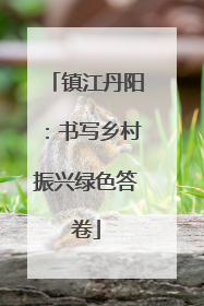 镇江丹阳：书写乡村振兴绿色答卷