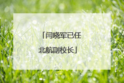闫晓军已任北航副校长