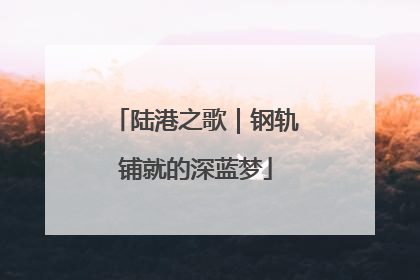 陆港之歌｜钢轨铺就的深蓝梦