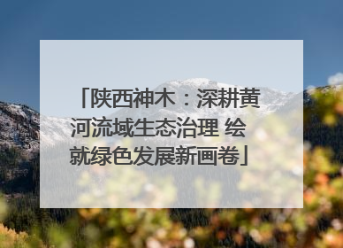 陕西神木：深耕黄河流域生态治理 绘就绿色发展新画卷