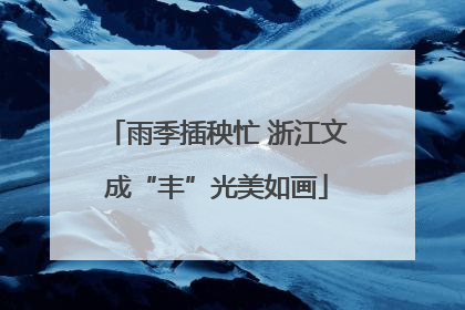 雨季插秧忙 浙江文成“丰”光美如画
