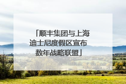 顺丰集团与上海迪士尼度假区宣布数年战略联盟