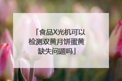 食品X光机可以检测双黄月饼蛋黄缺失问题吗