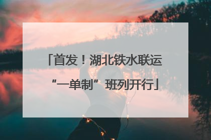 首发！湖北铁水联运“一单制”班列开行