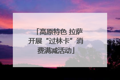高原特色 拉萨开展“过林卡”消费满减活动