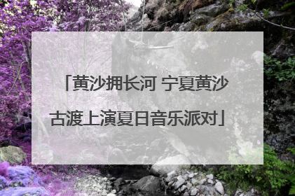 黄沙拥长河 宁夏黄沙古渡上演夏日音乐派对