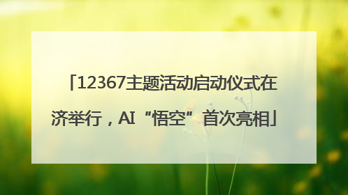 12367主题活动启动仪式在济举行，AI“悟空”首次亮相