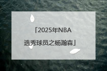 2025年NBA选秀球员之杨瀚森