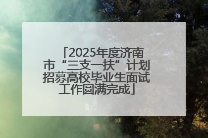 2025年度济南市“三支一扶”计划招募高校毕业生面试工作圆满完成