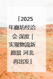 2025年廊坊经洽会·深度｜实现物流新愿景 河北再出发