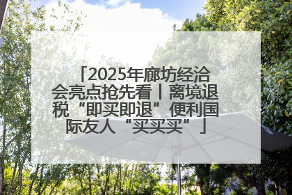 2025年廊坊经洽会亮点抢先看丨离境退税“即买即退”便利国际友人“买买买”