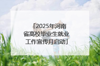 2025年河南省高校毕业生就业工作宣传月启动