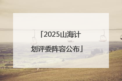 2025山海计划评委阵容公布