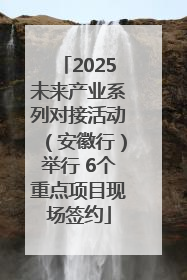 2025未来产业系列对接活动（安徽行）举行 6个重点项目现场签约