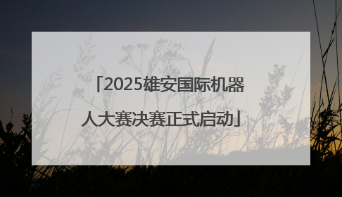 2025雄安国际机器人大赛决赛正式启动