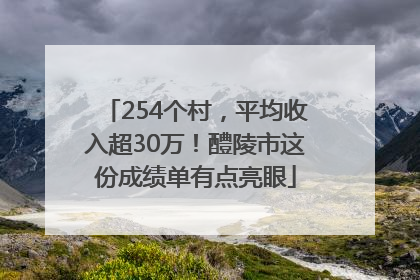 254个村，平均收入超30万！醴陵市这份成绩单有点亮眼