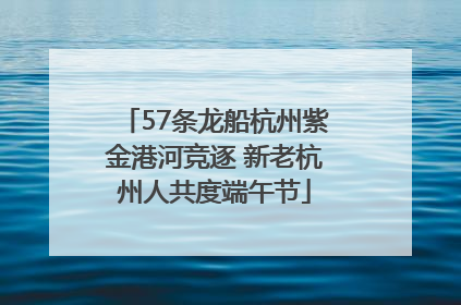 57条龙船杭州紫金港河竞逐 新老杭州人共度端午节